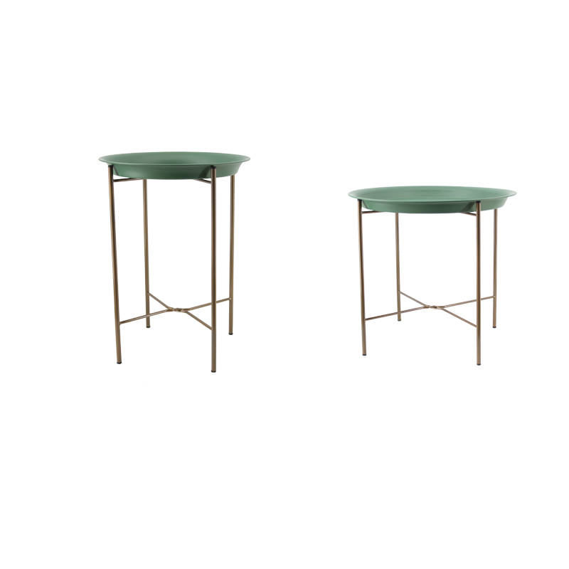 Metal Coffee Table With Standing For Home Decoration Indoor And Outdoor Customized Color Metal Coffee Tray For Items Placement 