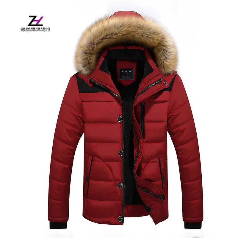 Fur Collar Hooded Parkas Men Winter Thick Men's Outwear New Fashion Warm Coat Man Wool Liner Windproof Male Parka Down Jacket 