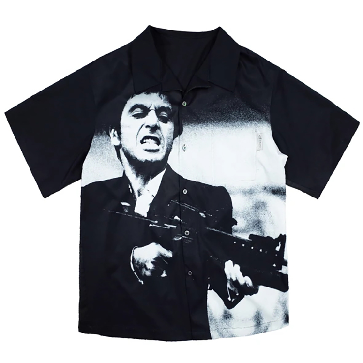 Men's New Fashion Casual Sublimation Shirt Button Up Custom Print Short Sleeves Shirts 