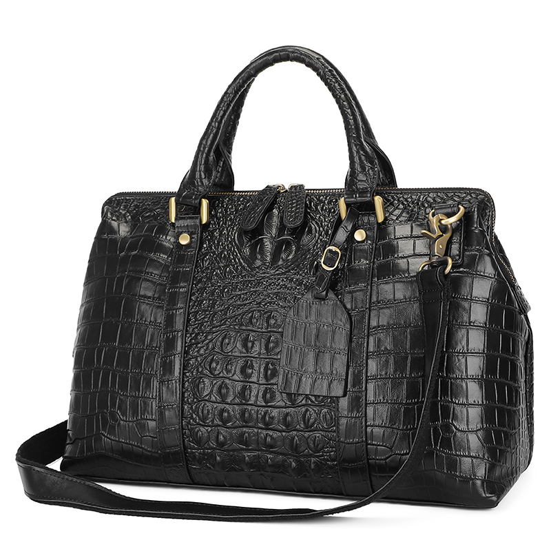 Wholesale Black Crocodile Leather Tote Bag Women's Shoulder Bags Designer Handbags Famous Brands Genuine Leather Women Hand Bags 