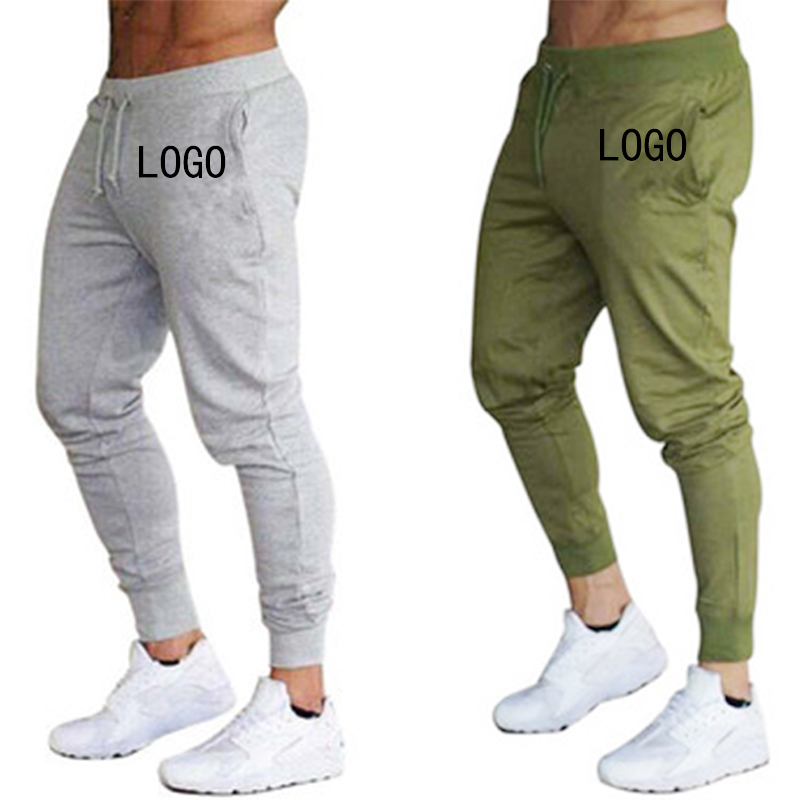 Customized Gym Sweatpants With Elastic Men's Jogger Pants Trousers Solid Tapered Men's Pants &amp; Trousers 