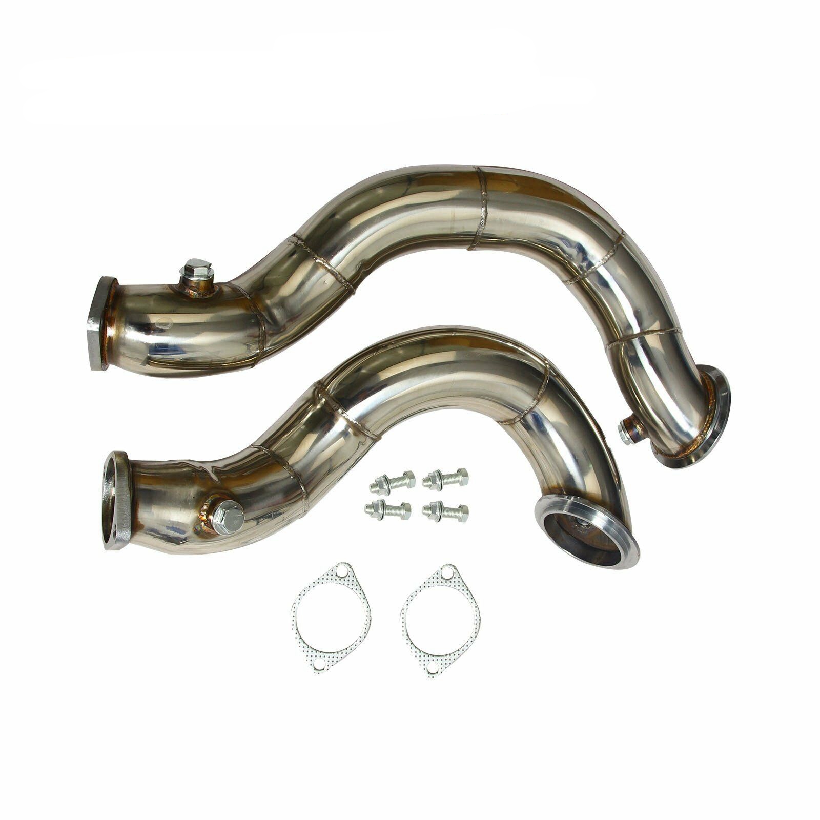 3'' Exhaust Catless Turbo Exhaust Pipe Twin Downpipe For Bmw 135i 335i Z4 N54 E82 E87 E81 E90 E91 E92 