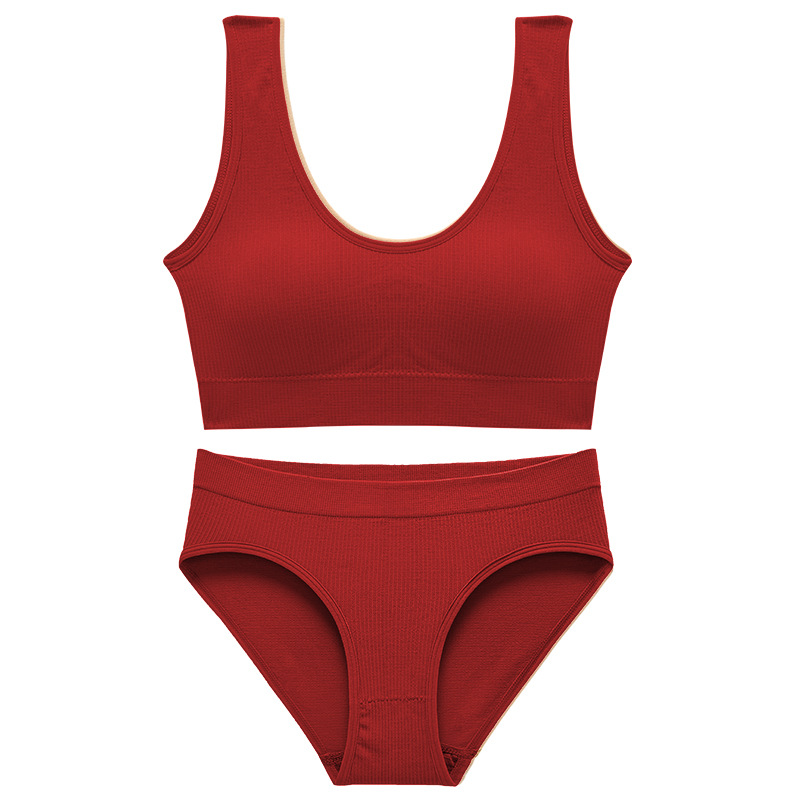 Seamless Bra And Panty Sets For Women Comfortable Lingerie Set Soft Underwear 