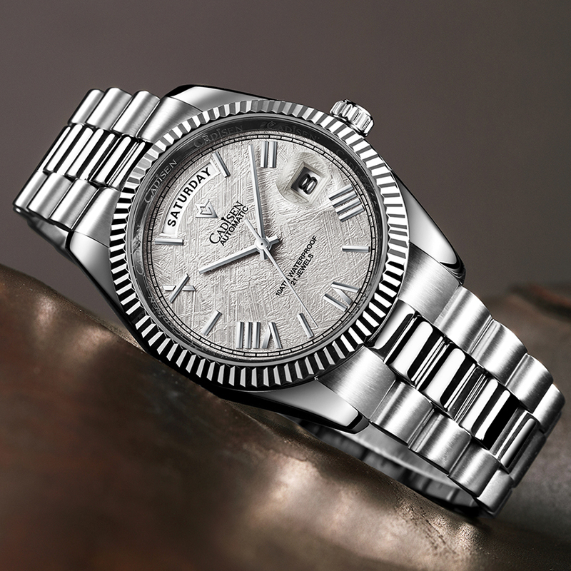 Cadisen Men Watches Mechanical Watch Fully Automatic Waterproof Log Fashion Business Wrist Watch For Men 