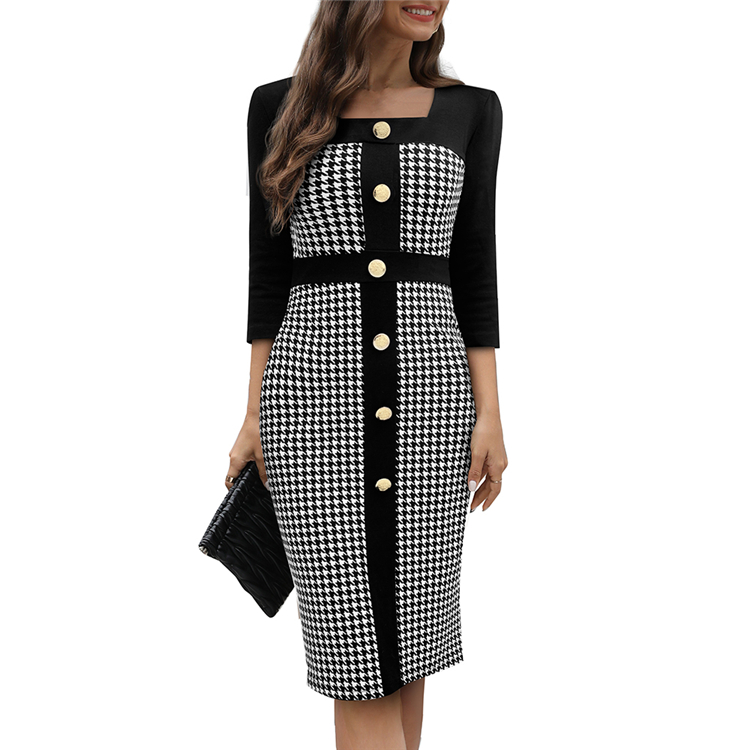 Women Clothing Online Store Women's Midi Office Dresses 