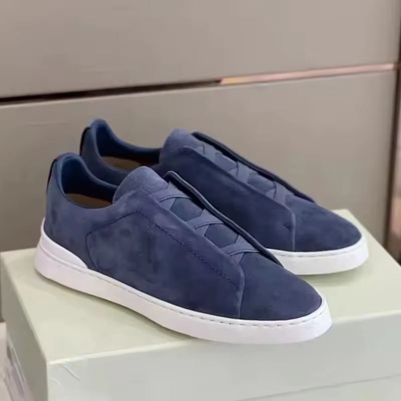 Luxury Designer Brand Retro Suede Genuine Leather Loafers for Men High Quality Casual Sneakers Flat Style for Daily Wear Running