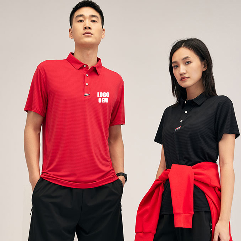 New Arrival Unisex Golf Polo Shirt Blank Custom Mock Neck Breathable Ice Silk Men's Gym Fitness Casual T Shirt Outdoor Wear 