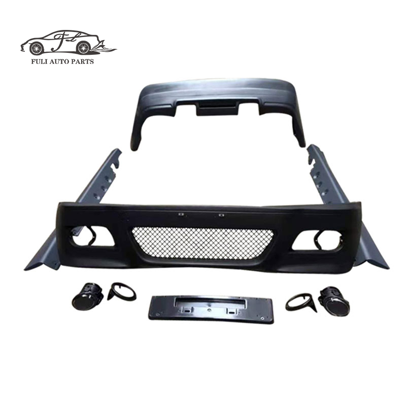 Fuli Car Bumper M3 Style Front Bumper Rear Bumper Side Skirts Foglight Body Kit Fit For Bmw 3 Series E46 1998-2005 