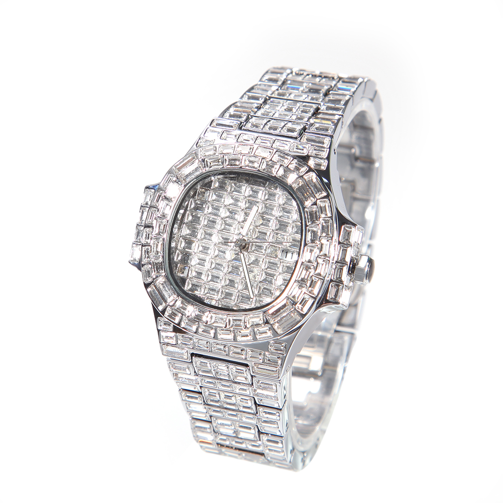 Thriving Gems New Fashion Oem Odm Moissanite Diamond Luxury Brand Watch Men Hiphop Diamond Watches 