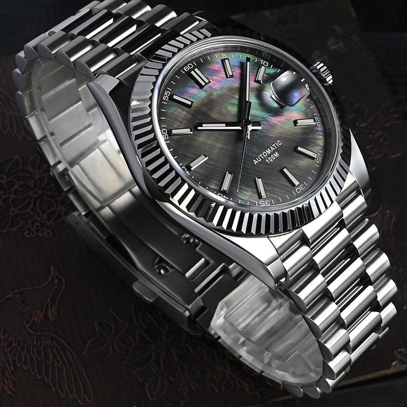 Minimalist Domed Sapphire Glass Automatic Men Watch Automatic Mechanical 