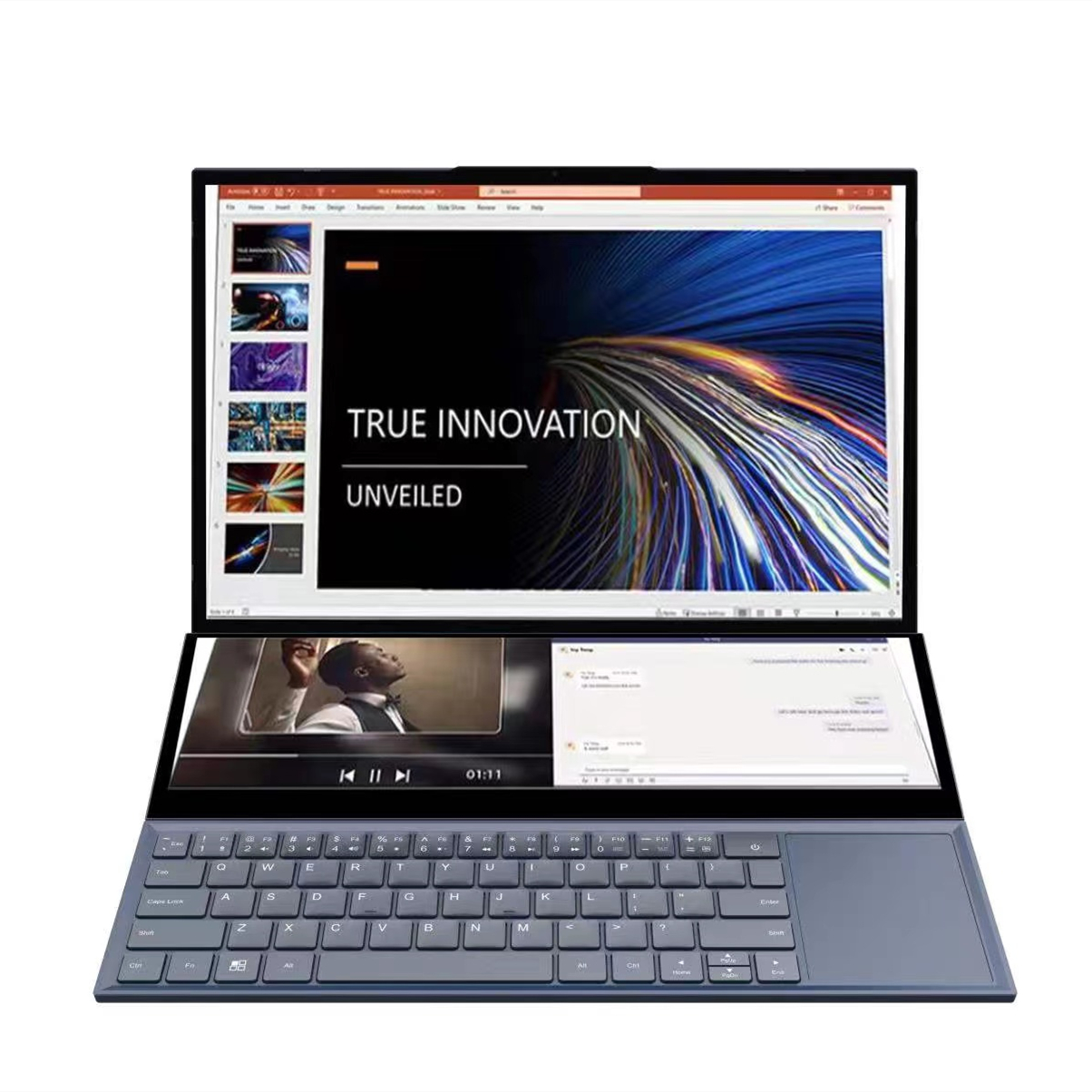 Factory Offer Double Screen Laptop 16 Inch+14inch Touch Screen Lcd Cpu I7 10750h 2.6ghz Gaming Computer Touch Screen Notebook 