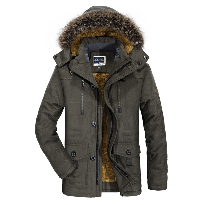 Men's Middle-aged Coat Winter Casual And Chic Hooded Warm And Cold Coat Plus Size Outdoor Jacket Fashion 