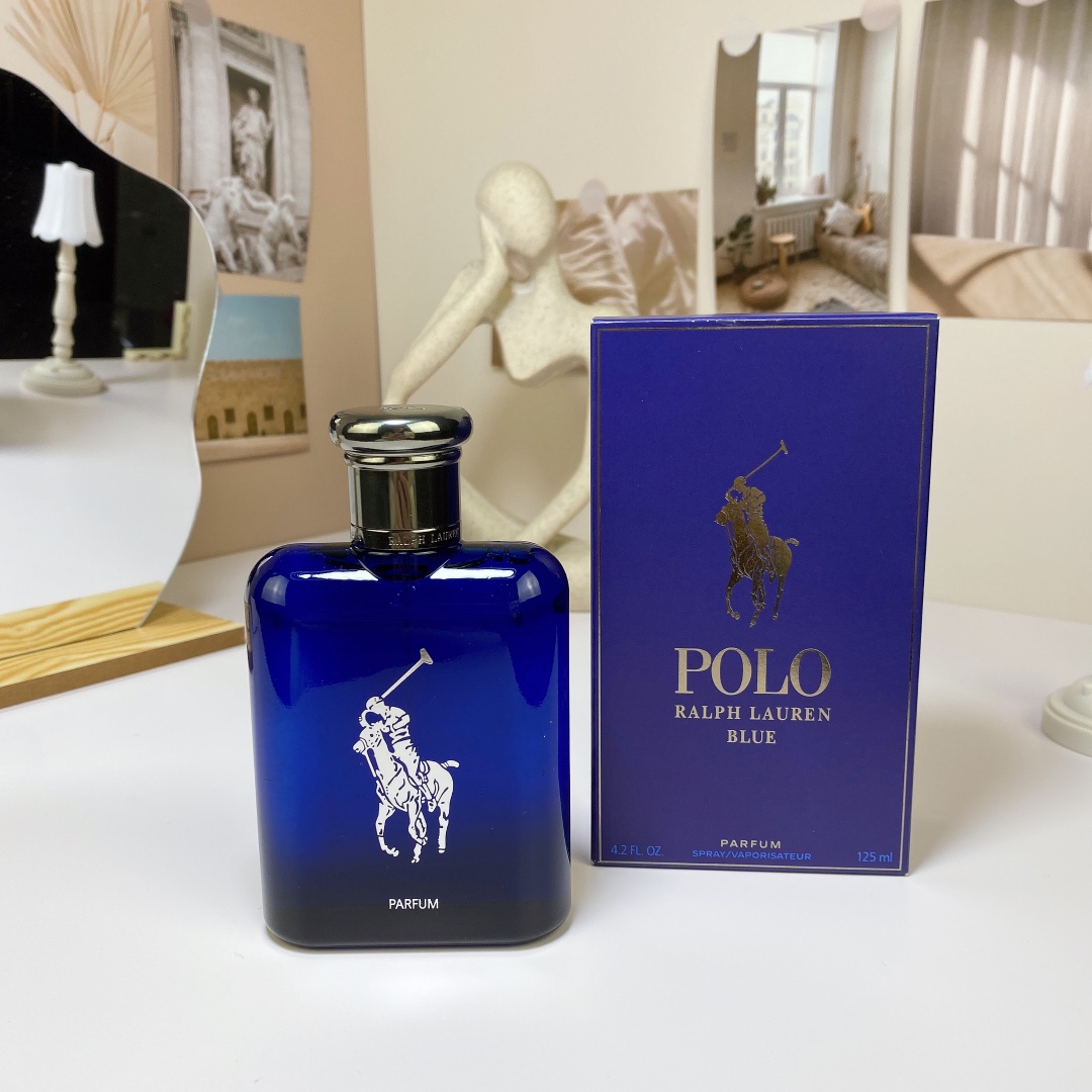 2023 New 125ml Ralph Lauren Polo Blue High Quality Famous Designer Long Lasting Parfum Spray Fragrance Men's Perfume 
