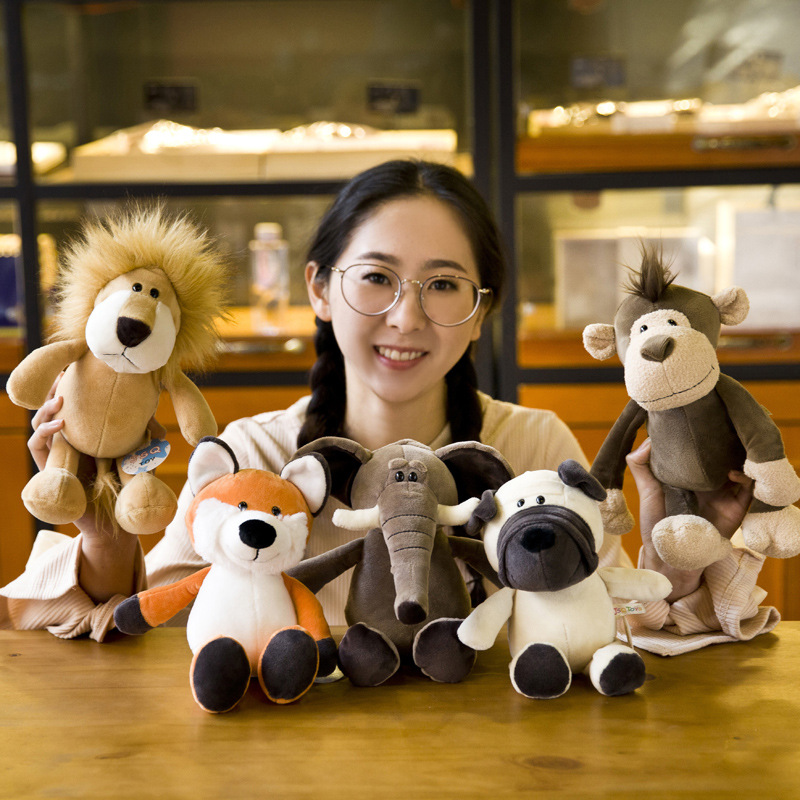 25cm Cute Lion Plush Toys For Children Stuffed Animals Soft Elephant Bunny Plush Toys Kids Sleeping Doll Christmas Gift 