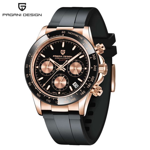 Pagani Design 1664 Functional Mens Quartz Watches Quality Steel Chrono 2021water Resistant Watch Pagani Design 
