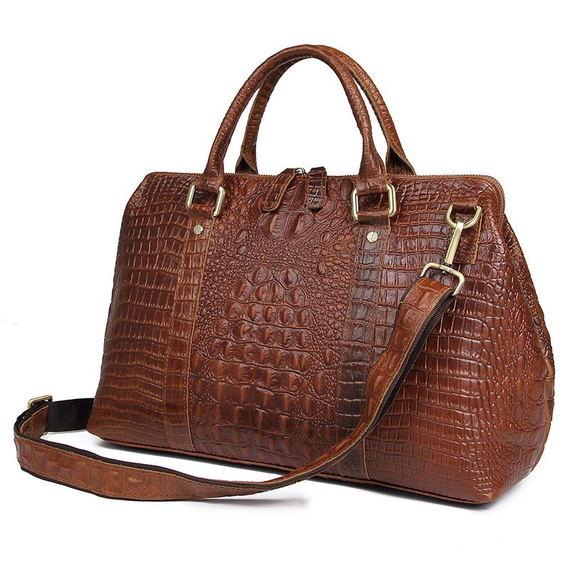Wholesale Brown Crocodile Leather Tote Bag Women's Shoulder Bags Fashion Designer Handbags Famous Brands Leather Women Hand Bags 