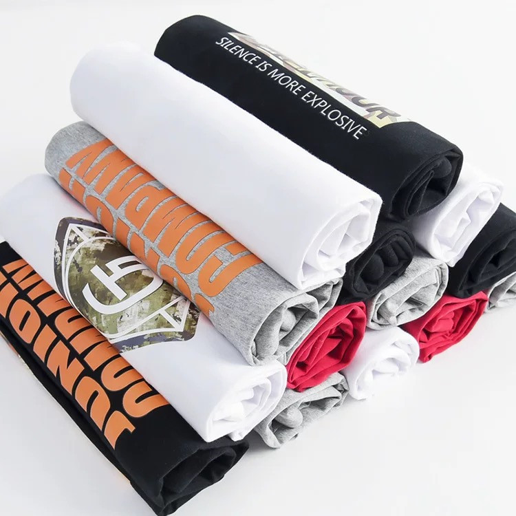 2022 Custom Logo Man Clothing Fasion Summer White Tshirt Cotton Graphic Print Plus Size Crew Neck Men's T-shirts 