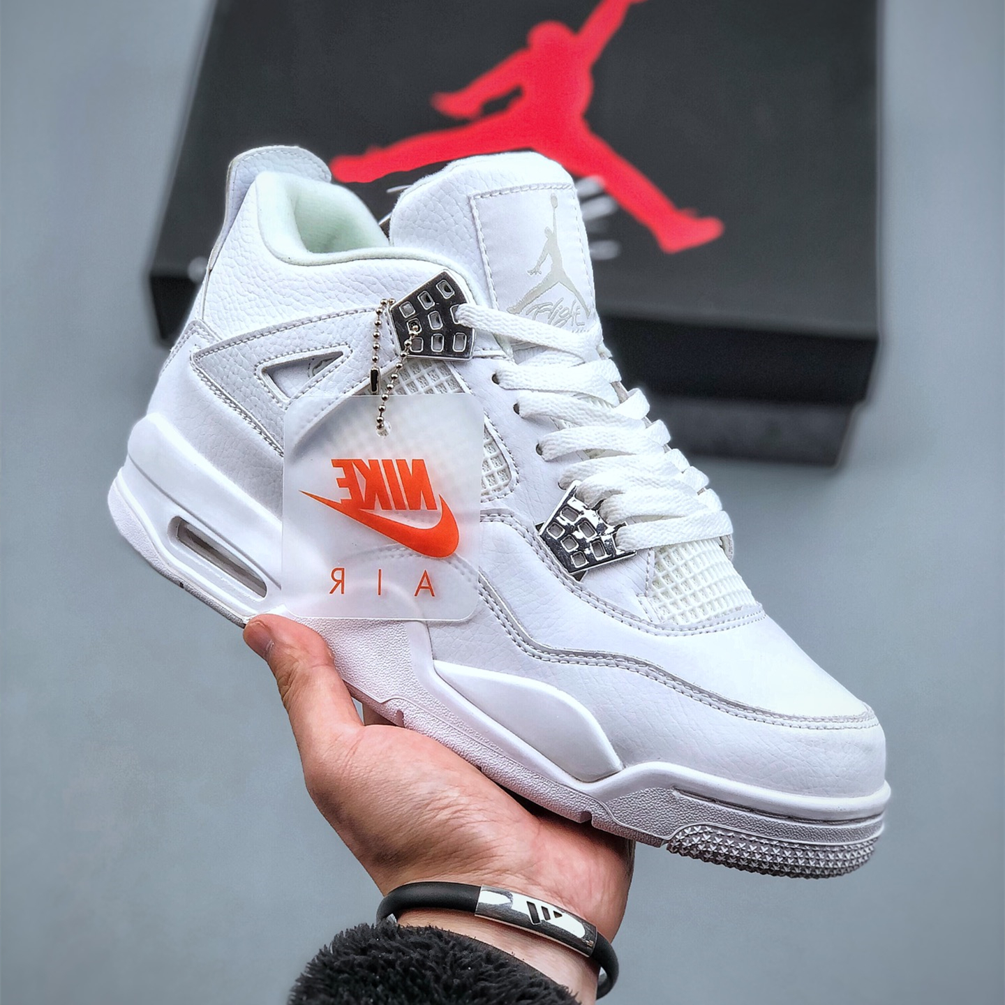 New Nike Air Jordan 4 Retro Wmnsrasta Men's Sports Shoes Fashion Casual Basketball Shoes Nike Shoes 