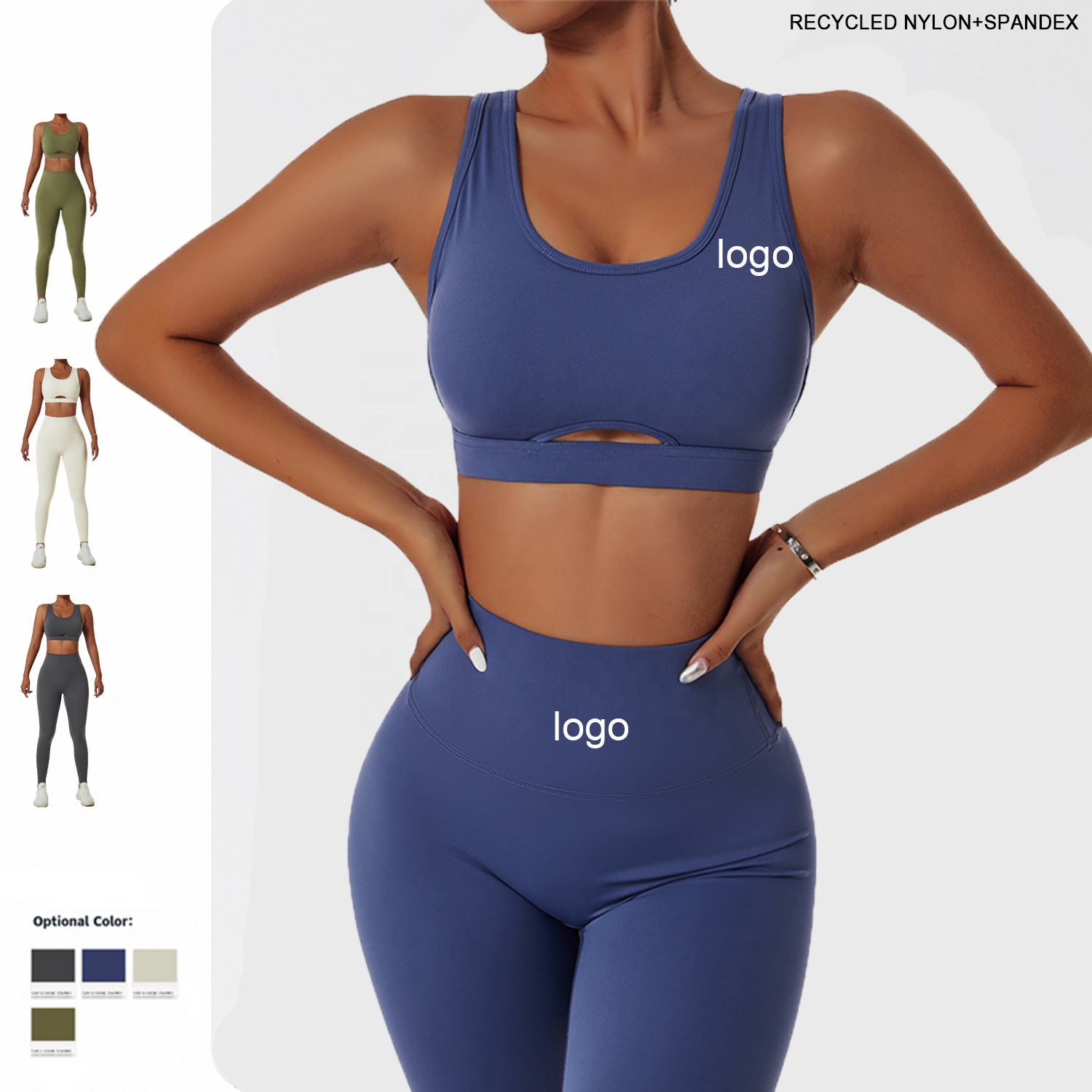 Selling Logo 3 Color Gym Fitness Seamless Yoga Shorts Sportswear 2 Piece Set Women Gym Fitness Sets Two Women's Yoga Set 