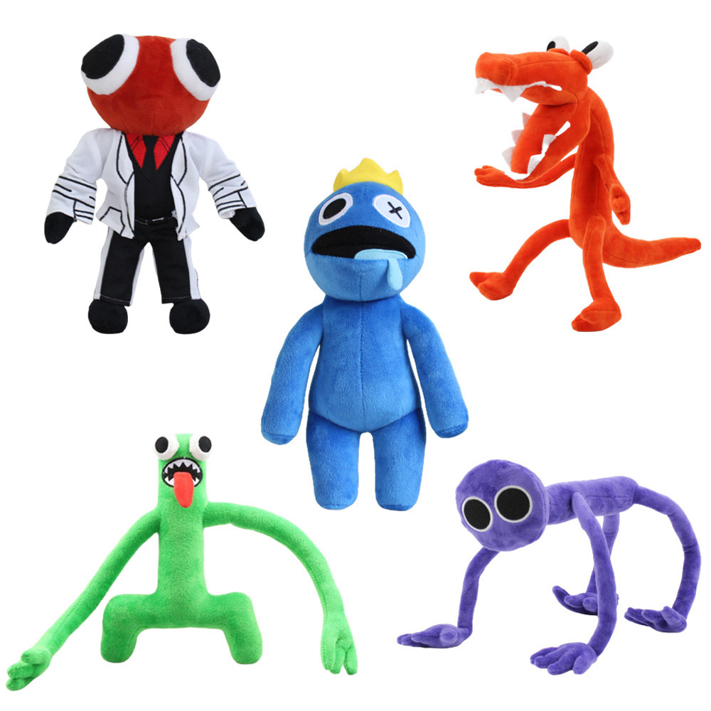 Halloween Gift Game Plush Doll Blue Yellow Monster Soft Plushie Rainbow Friends Roblox Stuffed Animal Toy 