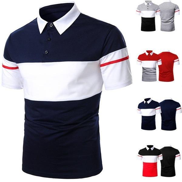 Wholesale Custom Logo Polo Shirt Cotton Men's Type Polo T Shirts Patchwork Design Casual Supplier Polo Shirt Oem High Quality 