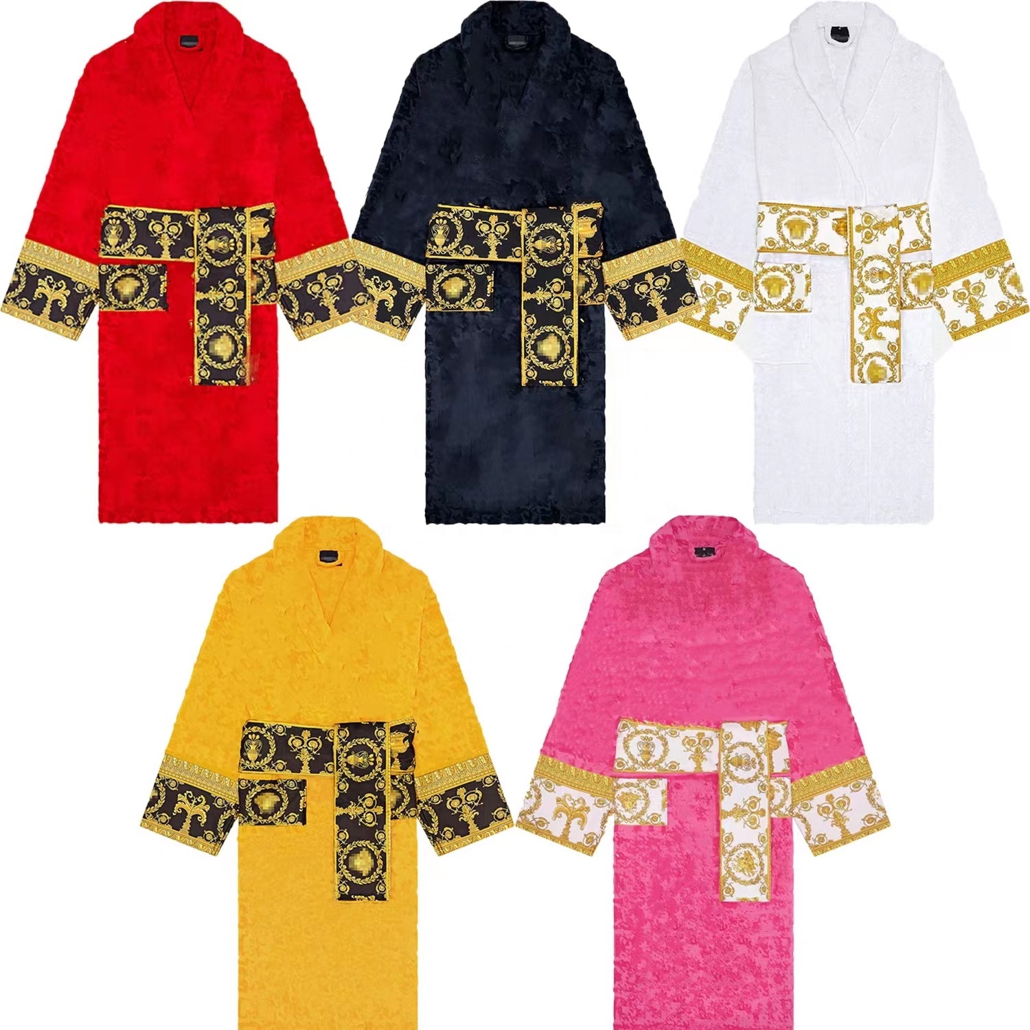 Women Nighty Bathrobe Women's Sleep Luxury Brand Pure Cotton Jacquard Sleepwear Bathrobe Allure Woman Bath Luxury Robe Pajamas 