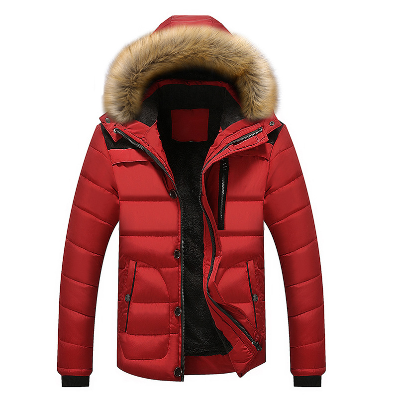 Oem Odm Winter Plus Size Cold-proof Warm Thick Men' Jackets Fleece Hooded Jacket Men's Down Coat 