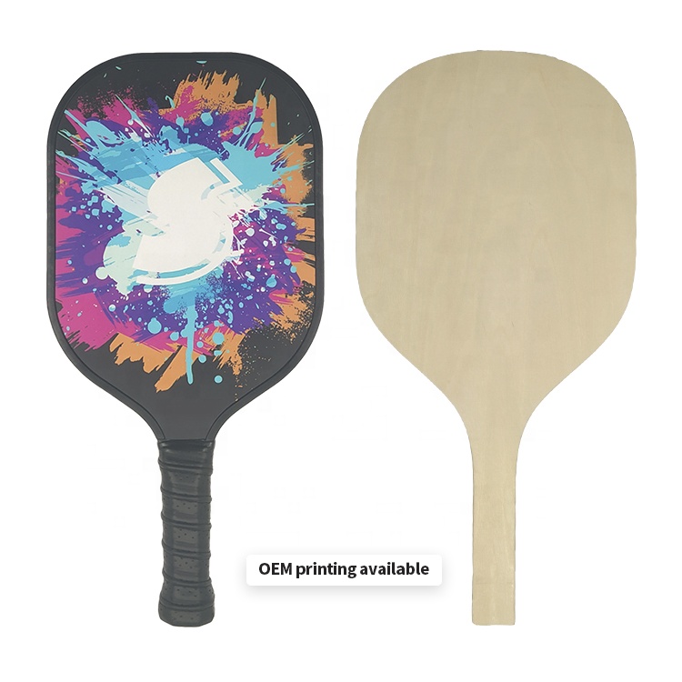 Best Quality And Price Wooden Pickleball Rackets Best Seller Pickleball Paddle With Silk Print Or Uv Print For Outdoor Sport 