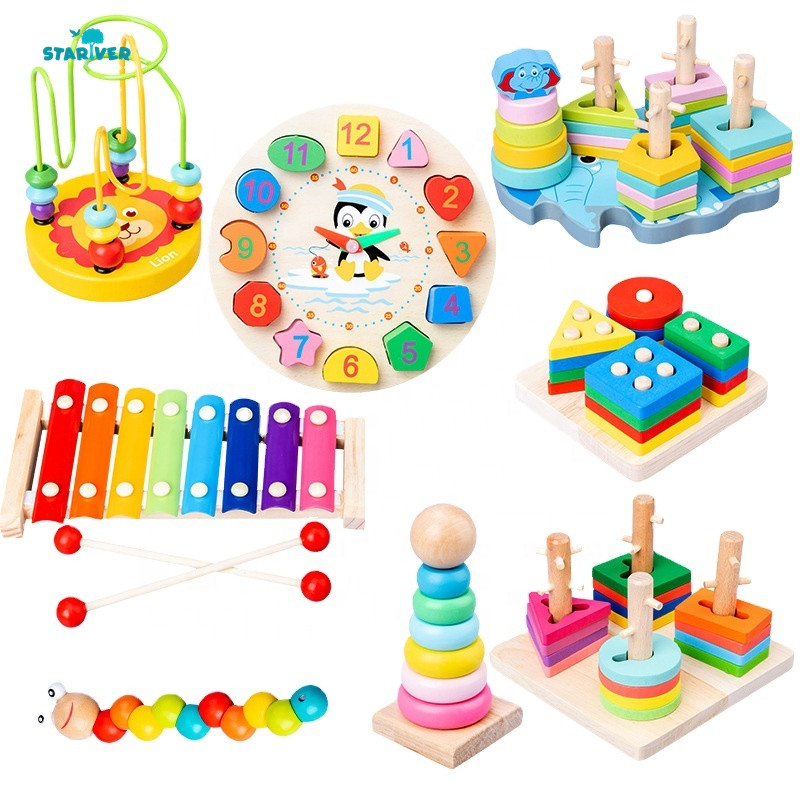 Wholesale Baby Montessori Toys Wooden Toys Intellectual Development Gifts Kid's Early Learning Toys 