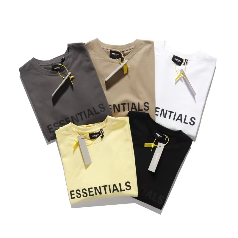 Luxury Brand Premium Fear Mens T Shirt 100% Cotton Of God Essentials T Shirts Hip Hop Tshirts Oversized Custom T-shirts 