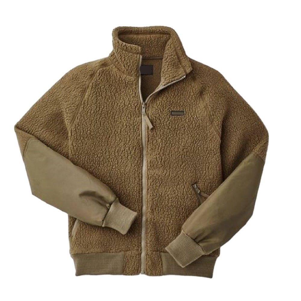 Men's Sherpa Jacket Outdoor Zipper Custom Full Zip Up Custom Bomber Jacket Men White Blanket Soft Jacket Sherpa From Bangladesh 