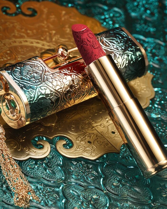 花西子 Florasis Floral Concentric Lock Lipstick Rouge Matte Love Lock Lipstick Girl Birthday Gift Girlfriend Color Highvision Rouge