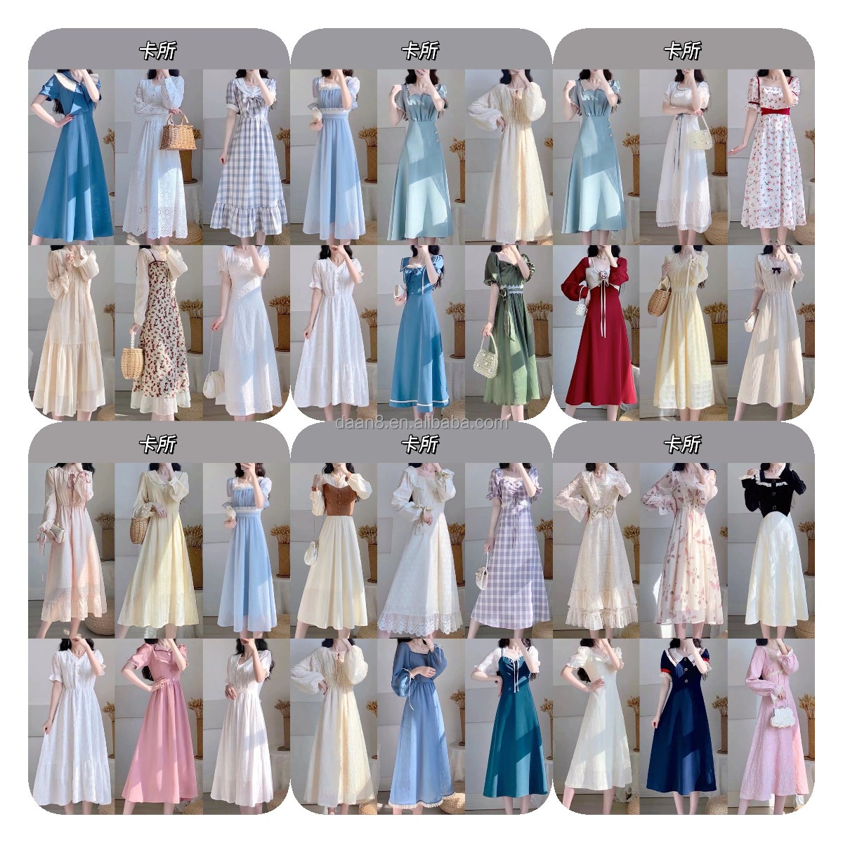 High Quality Women's Floral Chiffon Dress Autumn Winter Long Sleeve Elastic Waist Bow Collar Casual Elegant Party Office Dress W 