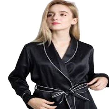 Wholesale High Quality Luxury Adjustable 100% Mulberry Silk Dress For Girls And Women Sleepwear Night Dress Nightgown 