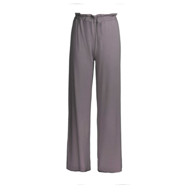 High Quality Made In Italy Elastic Waist Knitted Nude Sleep Bottoms Pijama Pants Trousers For Woman 