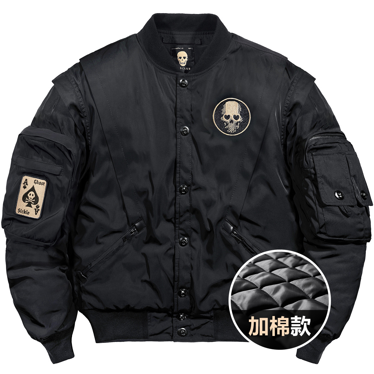 Men's Jackets Cold Winter Streetwear Satin Bomber Baseball Winter Jacket Men Jacket 