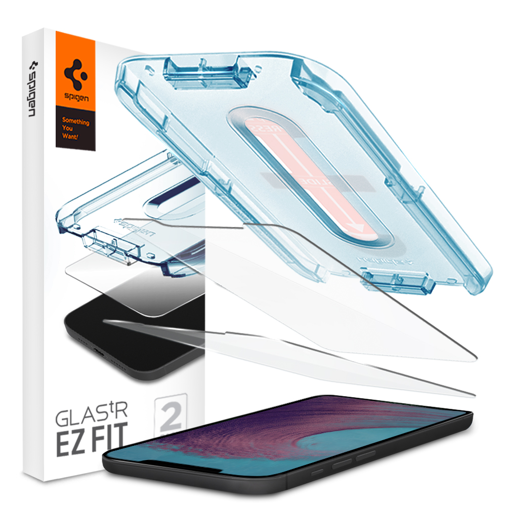[2 Pack] Spigen iPhone 12 Pro Max Tempered Glass Glas.tR EZ Fit iPhone 12 Pro Max Screen Protector
