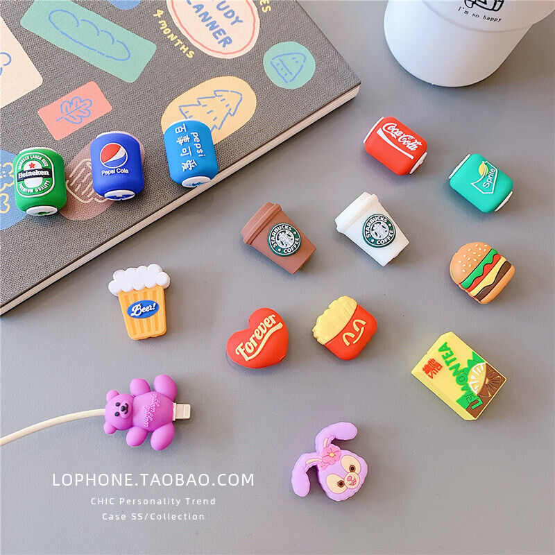 CrashStar Cartoon Cute Charging Cable Protector Protective Cover For iPhone USB Cable Protector Charger Data Cord Organizer Anti Breaking Holder Top Seller