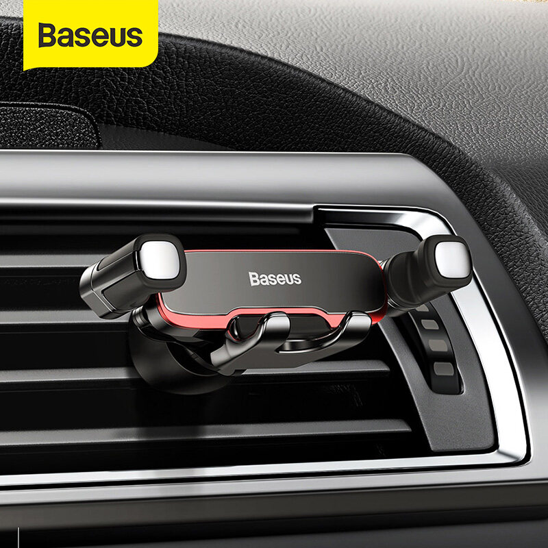 Baseus Car Phone Holder for Car Air Vent Mount Cell Phone Support Phone Holder Stand for 4.7-6.5 inch phones for iPhone 13 12 Samsung Xixaomi  Metal Gravity Phone Hold