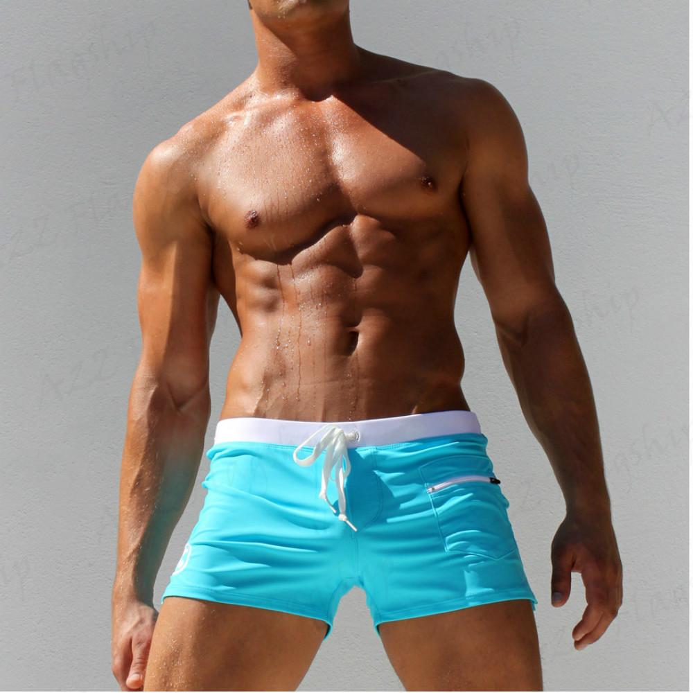WaterPlay Men Swim Trunks Swimwear Swim Briefs Surf Beach Wear Swimsuit Hot Spring With Pocket (Front) AQUX02 AQUXSWIM