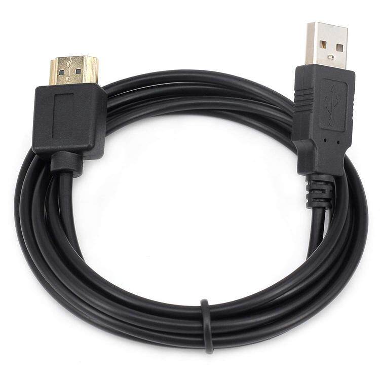 Jinxun 1pcs Laptop USB Power Cable to HDMI Male to Male Charger Charging Cable Splitter Adapter Plug and Play Converters Wire for Smart Device Computer Multimedia