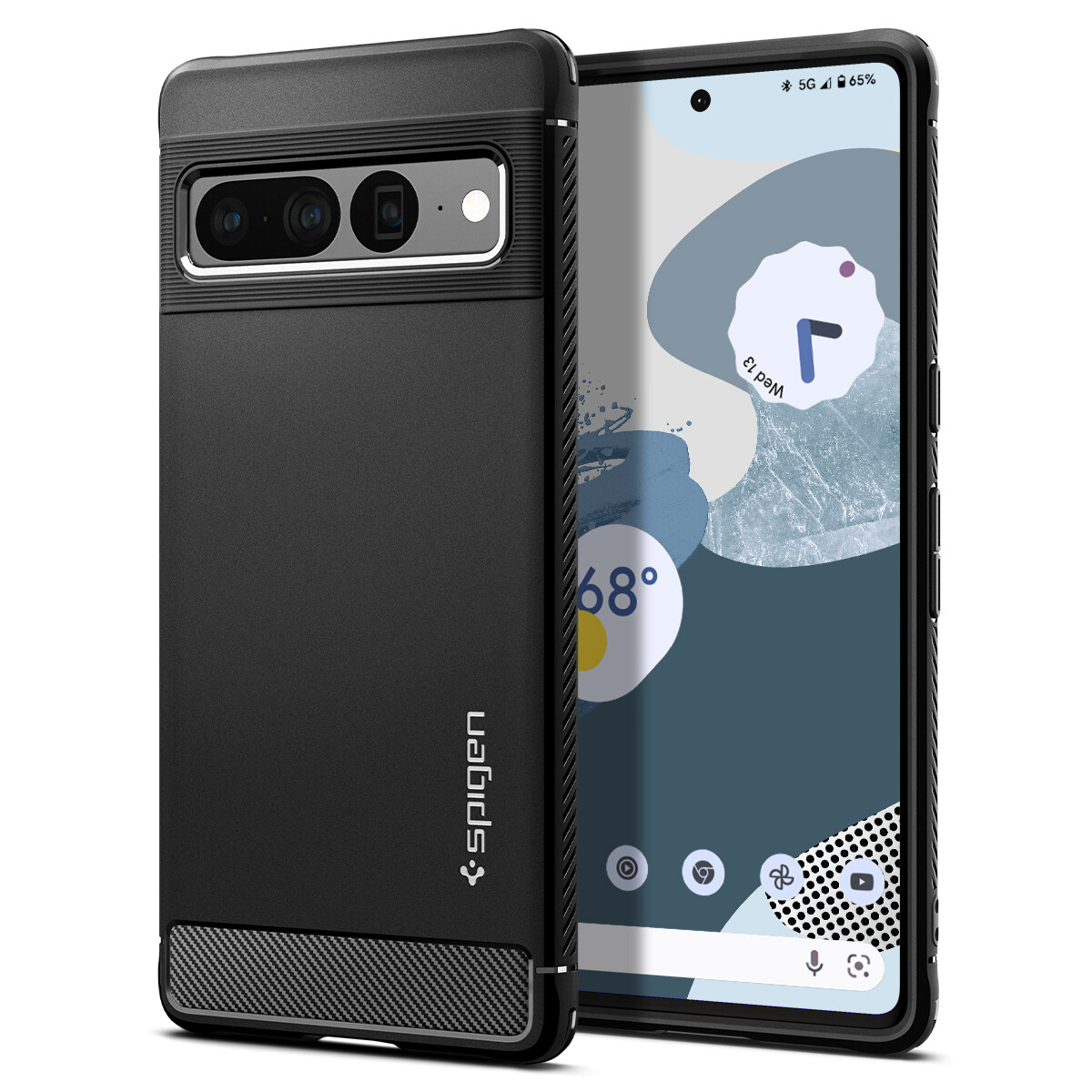 SPIGEN Case for Pixel 7 / 7 Pro [Rugged Armor] Timeless Design and Durable Shock Absorption / Pixel 7 Case / Pixel 7 Pro Case / Pixel 7 Casing / Pixel 7 Pro Casing