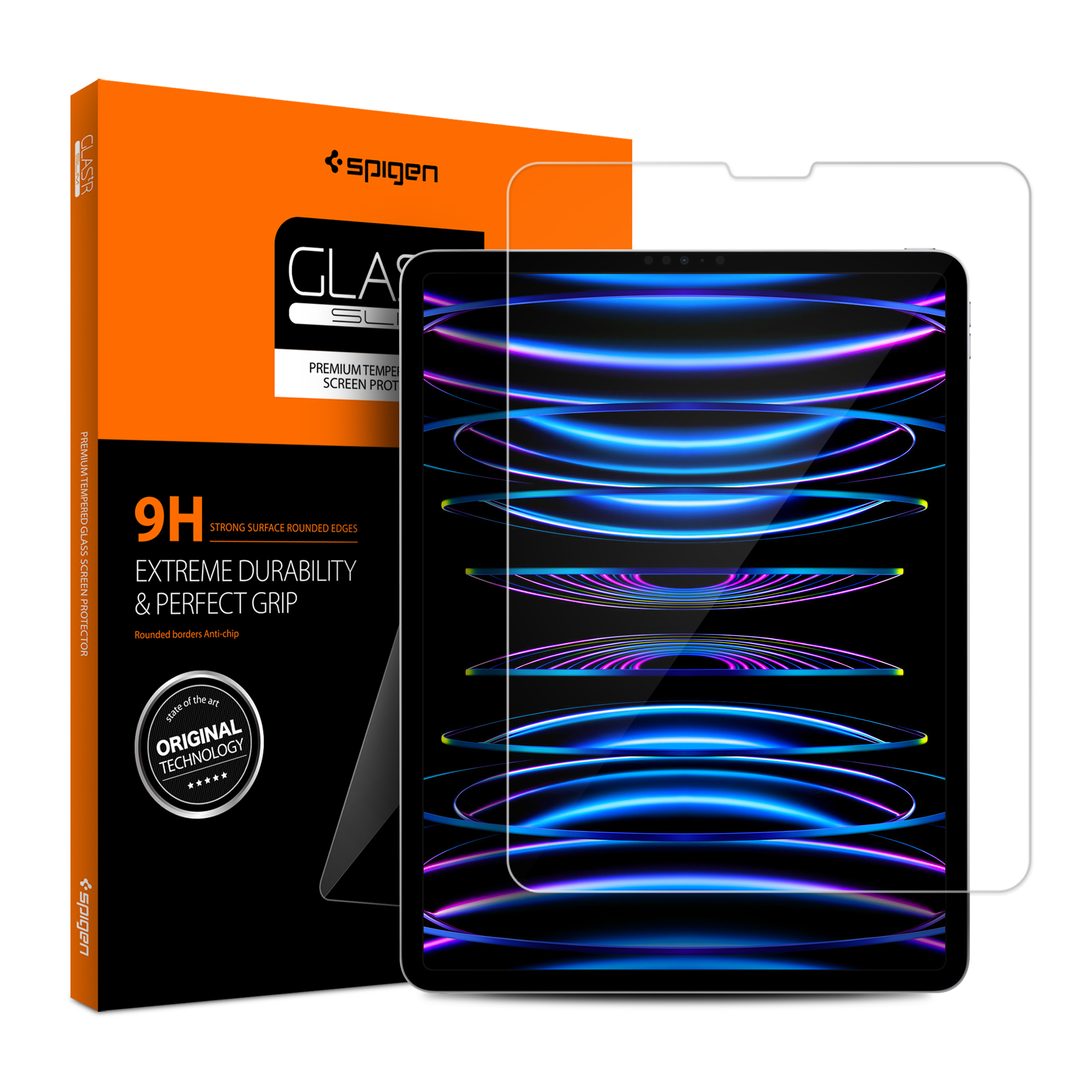 Spigen iPad Pro 11" (2022/2021/2020/2018) Tempered Glass iPad Air 10.9" (2022/2020) Screen Protector GLAS.tR Slim