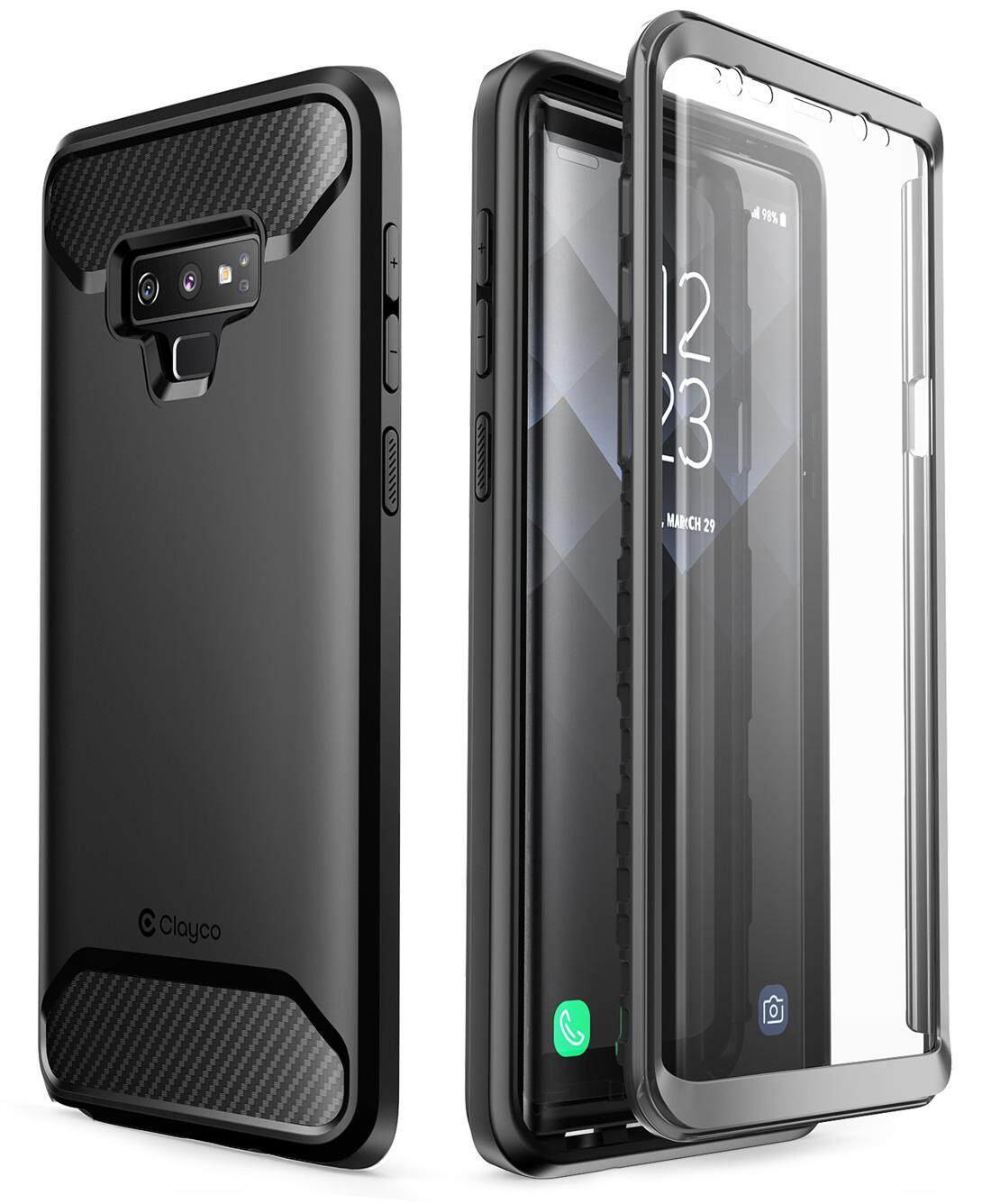 For Samsung Galaxy Note 9 Case Clayco Full-Body Slim Rugged Case Cover with 3D Curved Screen Protector