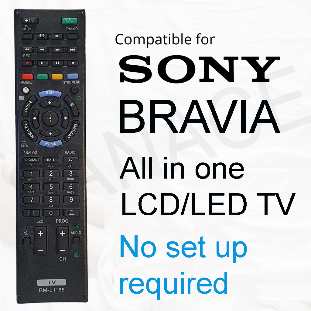 Universal remote for Sony TV (replacement-L1165)